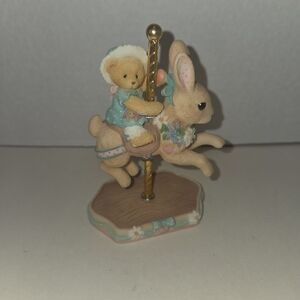 Cherished Teddies 1998 Jenelle Carousel Figurine #505579 Friend Somebunny